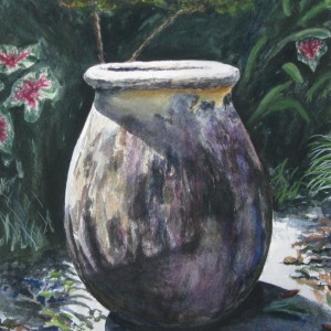 Vase in Courtyard